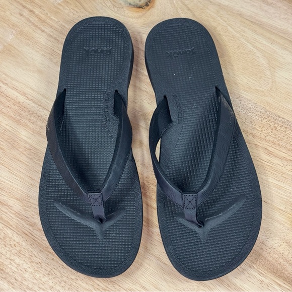 Sanuk Cosmic Shores Thong Flip Flop Sandals Black Womens 9 1156290 - Picture 4 of 10